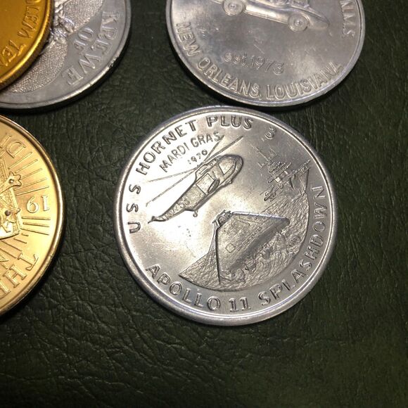 Vintage Lot of 46 Mardi Gras Tokens Range 1960s-1980s, Collectible, Crafting - Picture 4 of 12